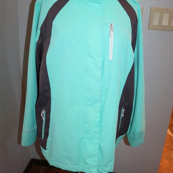 Free Country Winter 3-in-1 Jacket Womens XLarge Hooded Uninsulated Coat - Picture 2 of 11